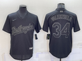 Men's Los Angeles Dodgers Fernando Valenzuela Black Alternate Game Jersey