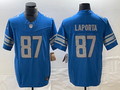 Men's Detroit Lions Sam Laporta Blue Player Game Jersey
