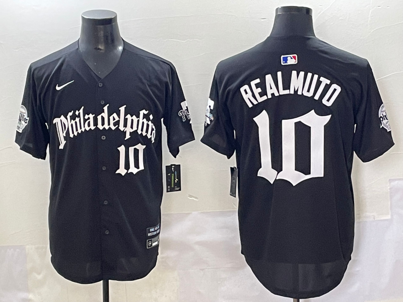 Men's Philadelphia Phillies J.T. Realmuto Black Replica Player Jersey