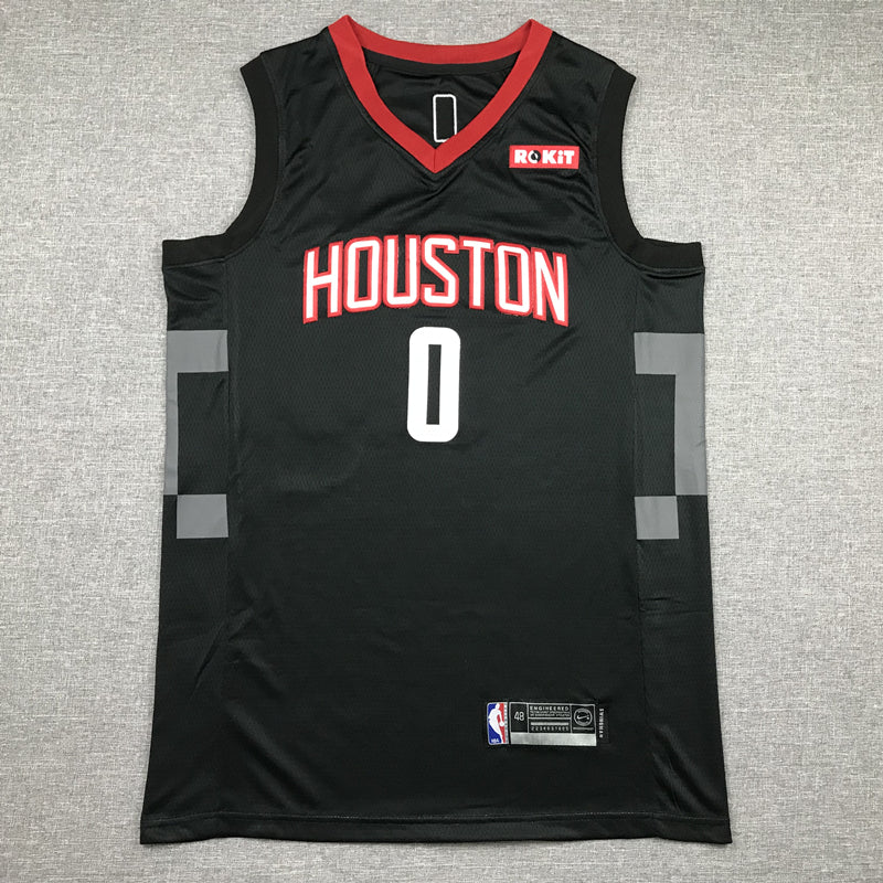 Men's Houston Rockets Russell Westbrook NBA Black Classics Swingman Jersey