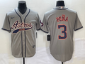 Men's Houston Astros Jeremy Pena Gray Replica Jersey Joint Edition