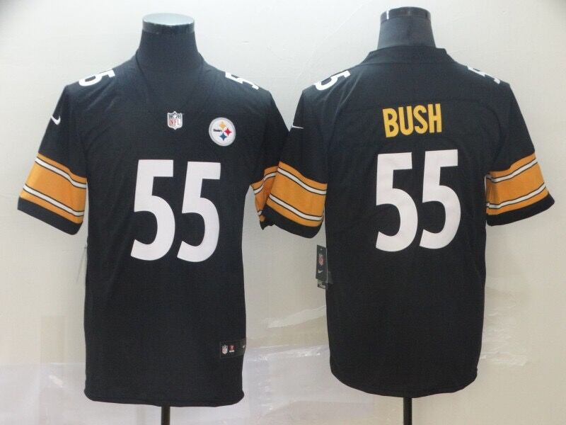 Men's Pittsburgh Steelers Devon Bush Jr. Black Game Jersey