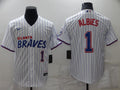 Men's Atlanta Braves Ozzie Albies White City Edition Player Jersey