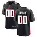 Men's Atlanta Falcons Black Custom Game Jersey