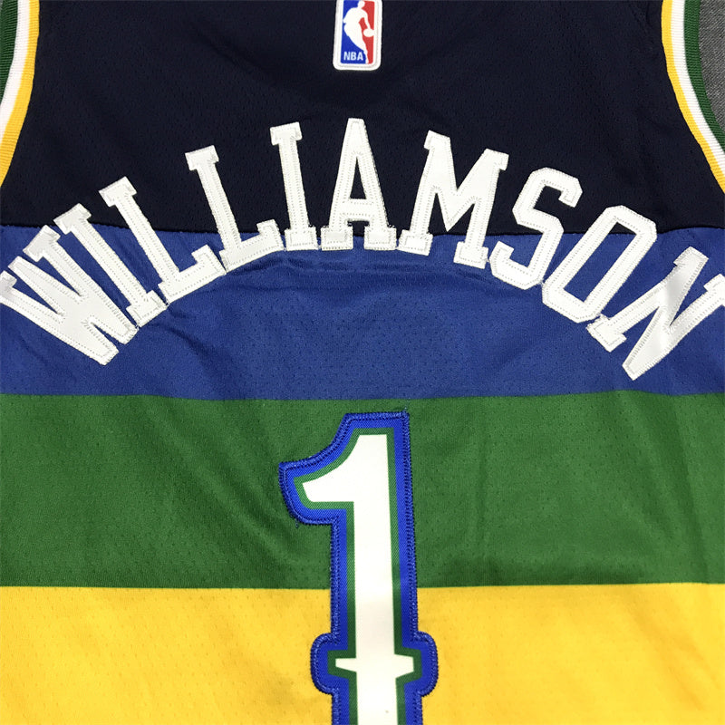 Men's New Orleans Pelicans Zion Williamson Navy Swingman Jersey