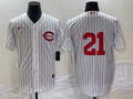Men's Cincinnati Reds Hunter Greene White 2022 MLB at Field of Dreams Game Authentic Player Jersey