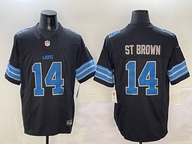 Men's Detroit Lions Amon-Ra St. Brown Black Alternate Game Jersey
