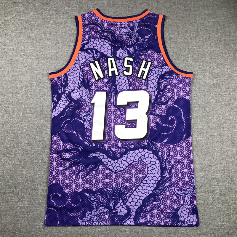 Men's Phoenix Suns Steve Nash Purple Year of Dragon Edition Swingman Jersey