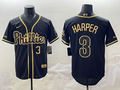 Men's Philadelphia Phillies Bryce Harper Black Fashion Stitched Jersey