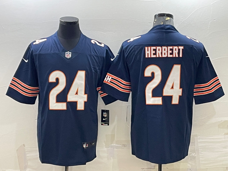Men's Chicago Bears Khalil Herbert Navy Game Jersey