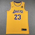 Men's Los Angeles Lakers LeBron James NBA Yellow Swingman Jersey