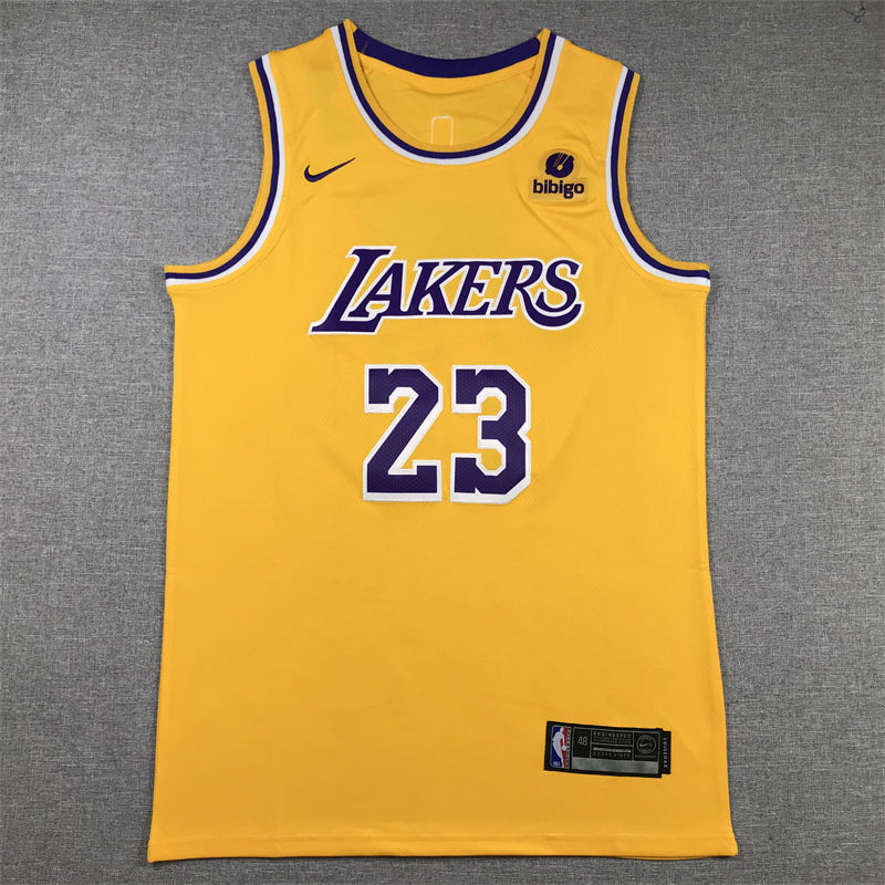 Men's Los Angeles Lakers LeBron James NBA Yellow Swingman Jersey
