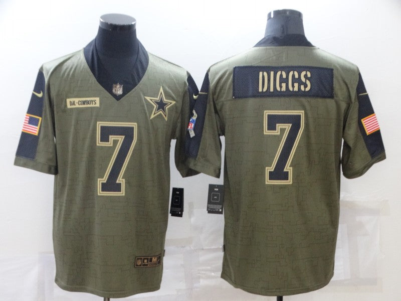 Men's Dallas Cowboys Trevon Diggs Brown Game Player Jersey