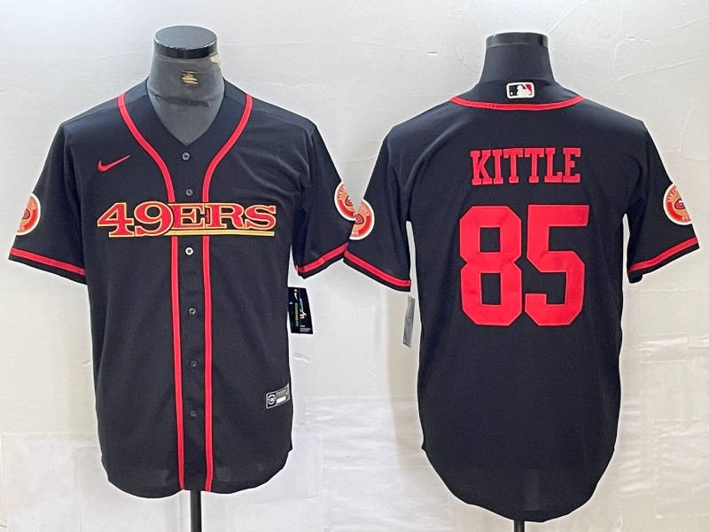 Men's San Francisco 49ers George Kittle Black Joint Edition Player Jersey