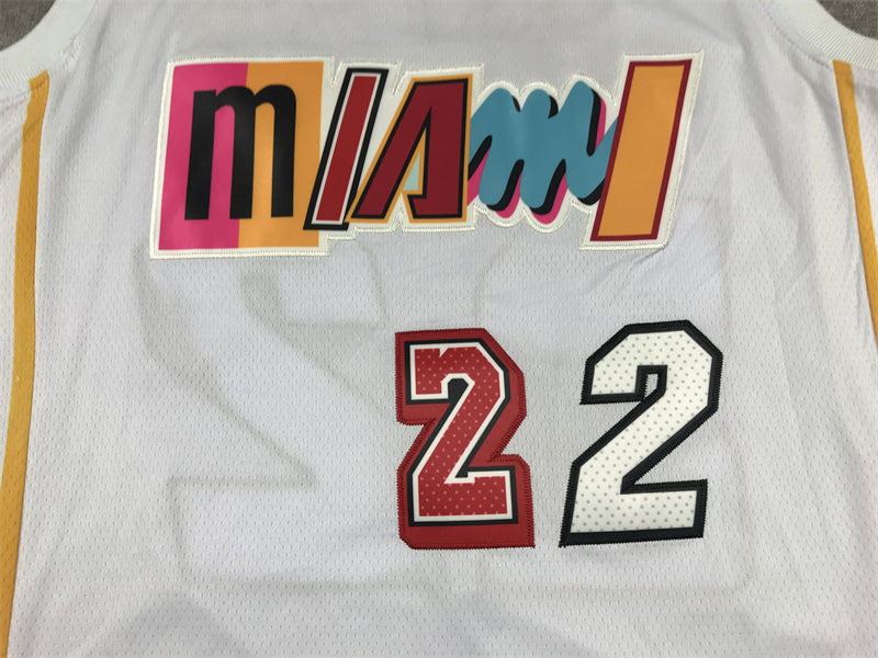 Men's Miami Heat Jimmy Butler Nike White 2022/23 Swingman Jersey - City Edition