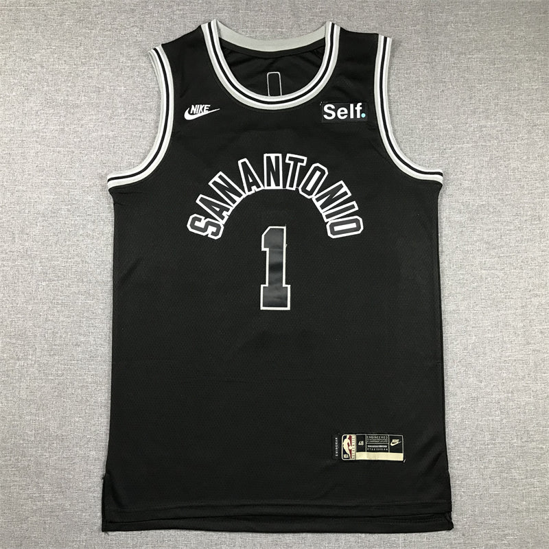 Men's San Antonio Spurs Victor Wembanyama Black 2022/23 Swingman Jersey - Classic Edition