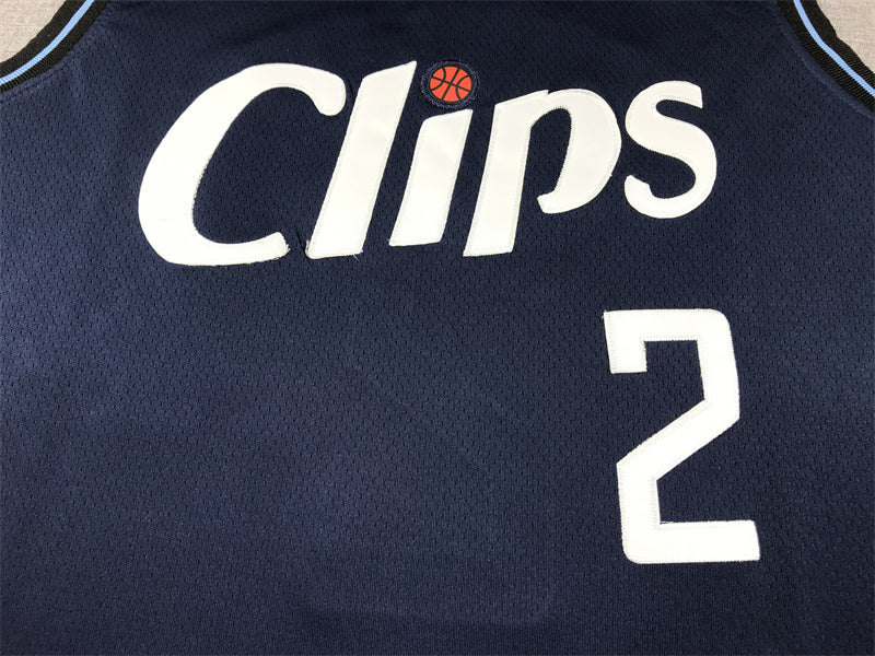 Men's LA Clippers Kawhi Leonard Navy 2023/24 Swingman Jersey - City Edition