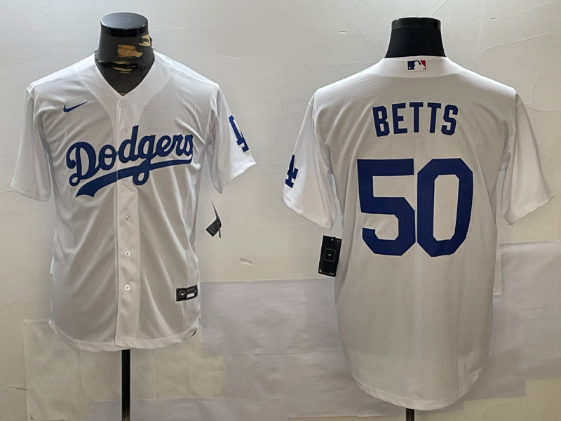Men's Los Angeles Dodgers Mookie Betts White Replica Baseball Jersey