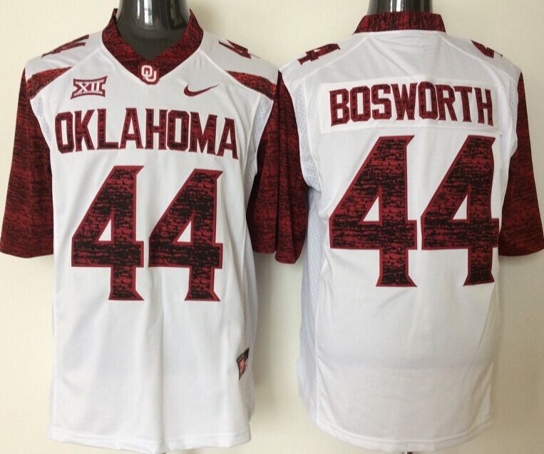 Men's Oklahoma Sooners Brian Bosworth White Player Game Jersey