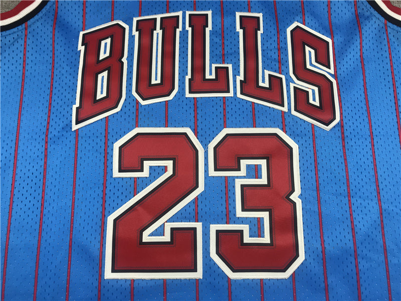 Men's Chicago Bulls Michael Jordan Blue Hardwood Classics Authentic Jersey
