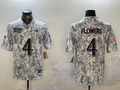 Men's Baltimore Ravens Zay Flowers Arctic Camo 2024 Salute to Service Limited Jersey