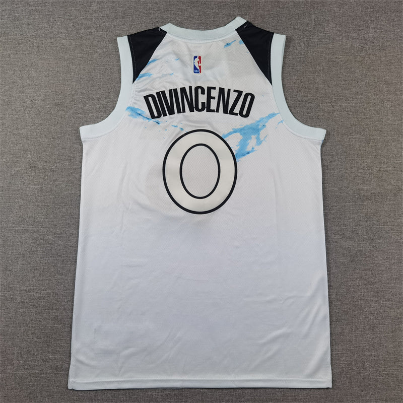 Men's Minnesota Timberwolves Donte DiVincenzo White 2024/25 Swingman Player Jersey - City Edition