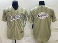 Men's Los Angeles Dodgers khaki Replica Player Jersey