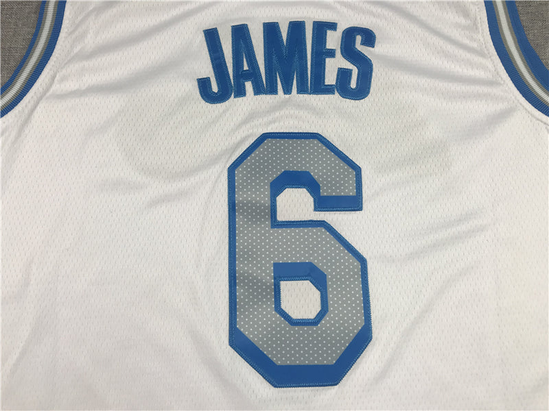Men's Los Angeles Lakers LeBron James White 2020/21 Swingman Jersey City Edition