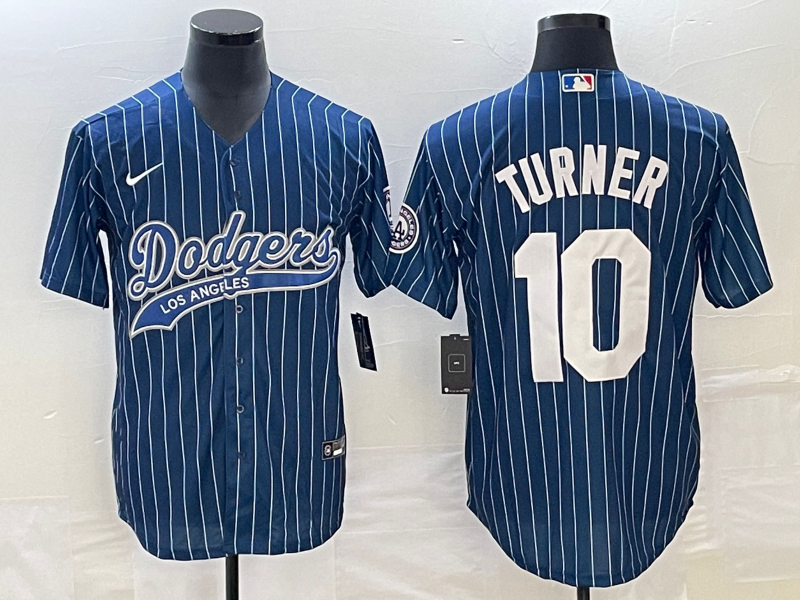 Men's Los Angeles Dodgers Justin Turner Blue Player Jersey Joint Edition