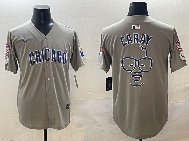 Men's Chicago Cubs Harry Caray Gray Replica Player Jersey