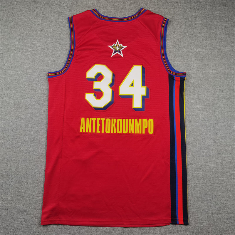 Men's Milwaukee Bucks Giannis Antetokounmpo Red 2025 NBA All-Star Game Swingman Player Jersey