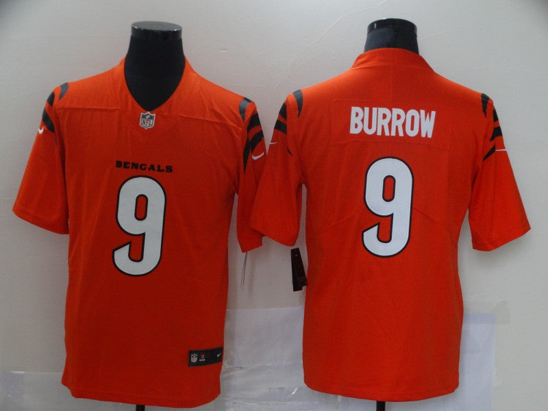 Men's Cincinnati Bengals Joe Burrow Orange Alternate Game Jersey