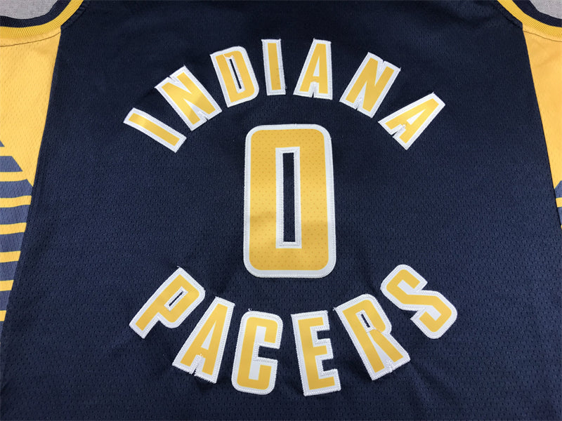 Men's Indiana Pacers Tyrese Haliburton Navy Swingman Jersey - Icon Edition