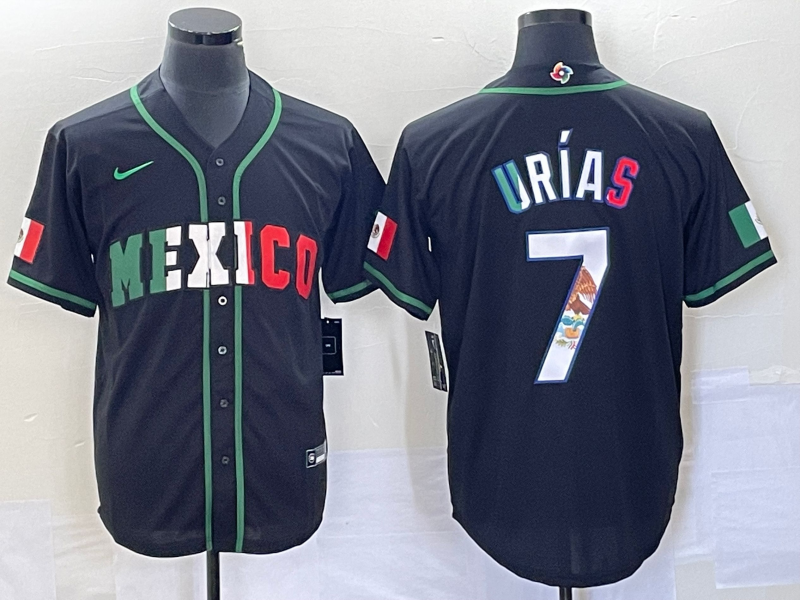 Men's 2023 World Baseball Classic Julio Urias Mexico Black Player Jersey