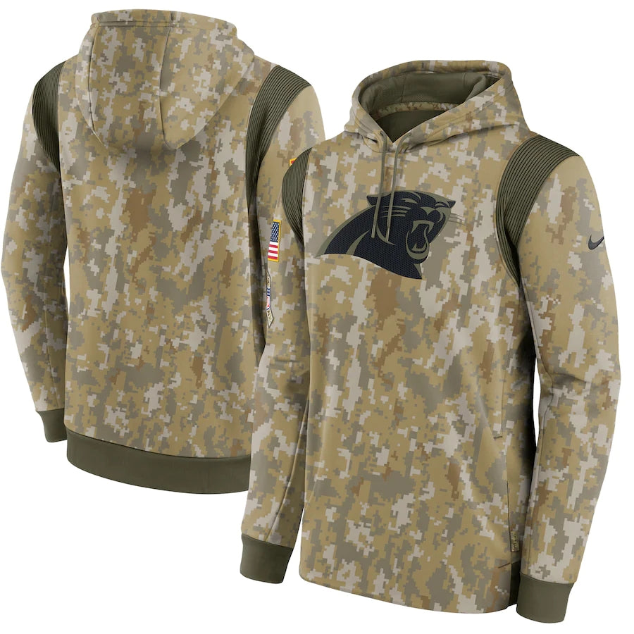 Men's Carolina Panthers 2021 Salute to Service Hoodie Camouflage