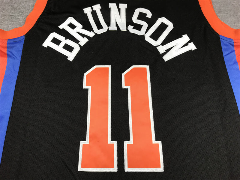 Men's New York Knicks Jalen Brunson Black 2022/23 Swingman Jersey - City Edition