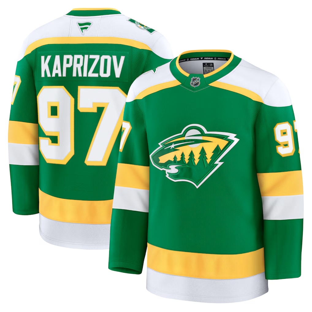 Men's Minnesota Wild Kirill Kaprizov Fanatics Green Alternate Premium Jersey