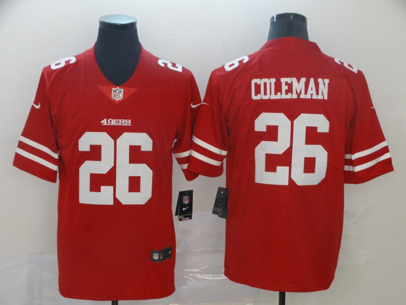 Men's San Francisco 49ers Tevin Coleman Red Game Jersey