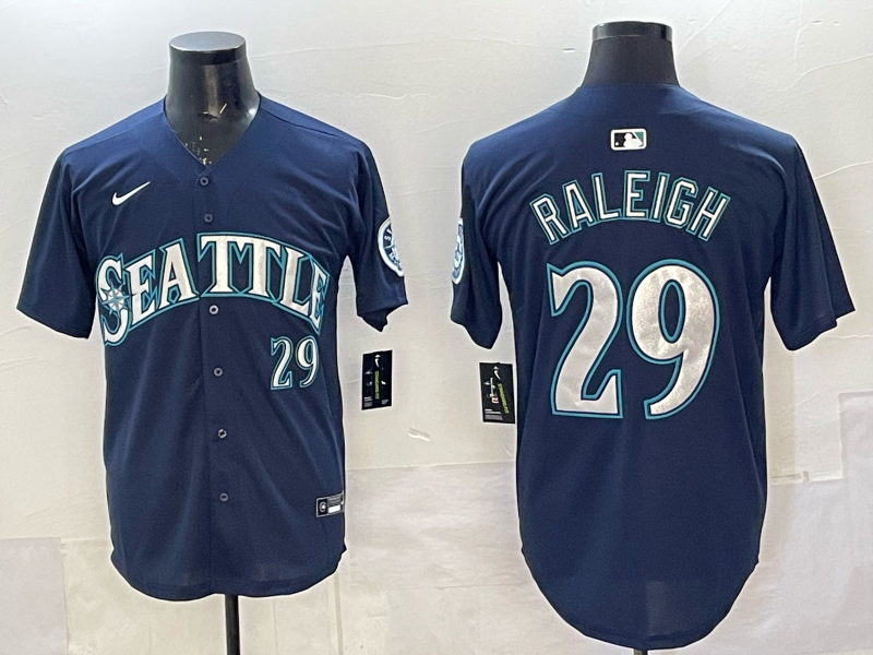 Men's Seattle Mariners Cal Raleigh Navy Limited Player Jersey