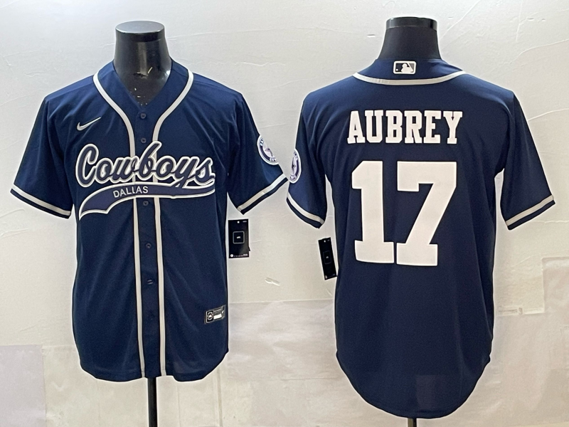 Men's Dallas Cowboys Brandon Aubrey Navy Game Jersey