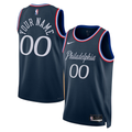 Men's Philadelphia 76ers Navy 2025/26 City Edition Swingman Custom Jersey