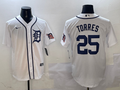 Men's Detroit Tigers Gleyber Torres White Home Replica Player Jersey