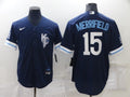 Men's Kansas City Royals Whit Merrifield Navy Replica Baseball Jersey