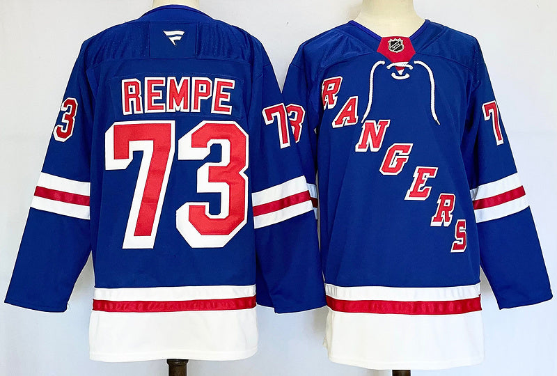 Men's New York Rangers Matt Rempe Fanatics Blue Home Breakaway Jersey