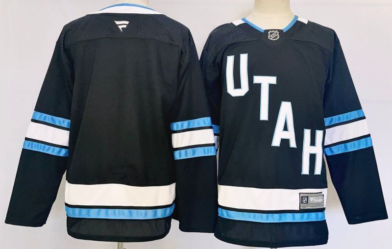 Men's Utah Mammoth Fanatics Black Blank Player Game Jersey