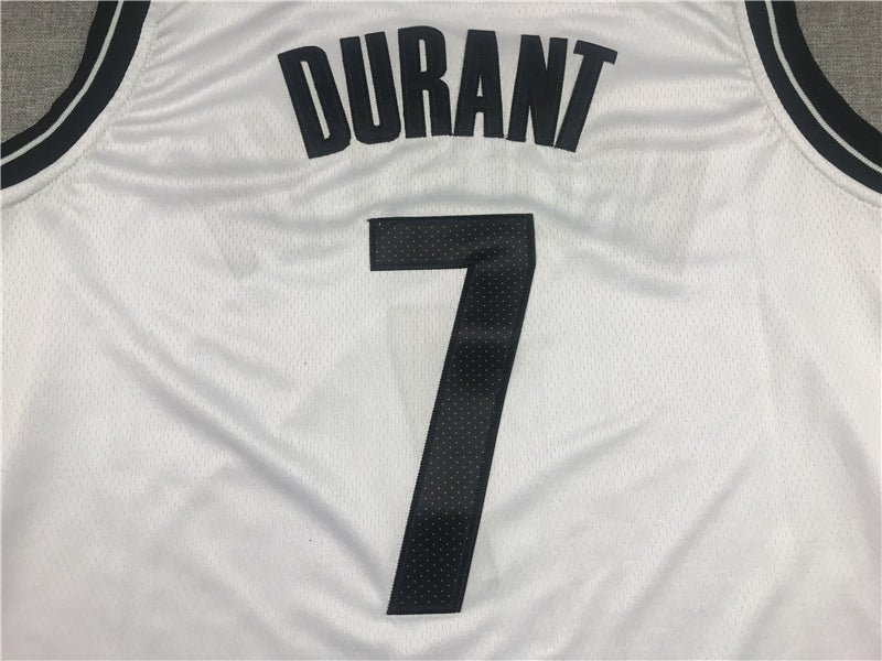 Men's Brooklyn Nets Kevin Durant White 2019 Fast Break Player Movement Jersey
