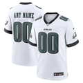 Men's Philadelphia Eagles White Custom Game Jersey