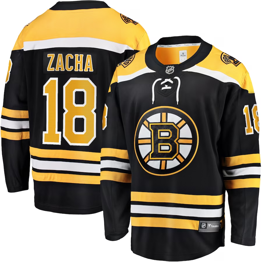 Men's Boston Bruins Pavel Zacha Black Replica Player Jersey