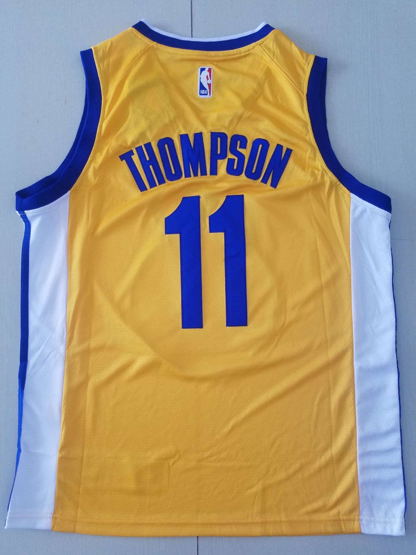 Men's Golden State Warriors Klay Thompson Yellow Fashion Swingman Jersey
