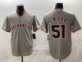 Men's San Francisco Giants Jung Hoo Lee Gray Game Player Jersey